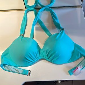 Aquamarine VS swim top